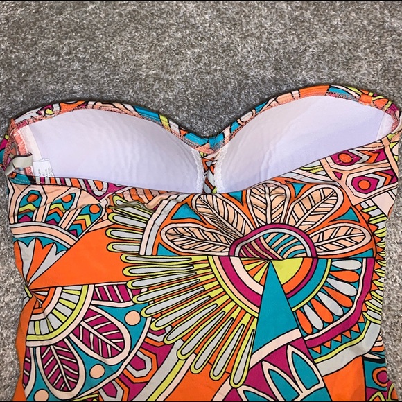 Cremieux Orange Multicolor Swim Coverup size M - Picture 9 of 10